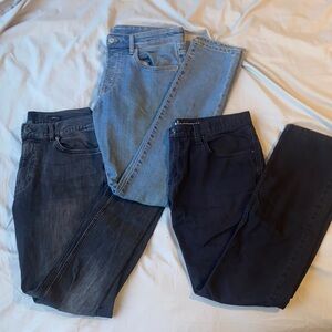 Lot of 3 Pairs of Men’s Skinny Jeans- H&M, Unbranded, and Freeworld Messenger